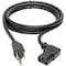 Eaton Tripp Lite Series Computer Power Cord, NEMA 5-15P to Right-Angle C13 - 10A, 125V, 18 AWG, 6 ft. P006-006-13RA - alternate 2
