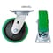 Hyw Products Heavy Duty Caster 6in Green Polyurethane on Cast Iron Wheel, Swivel 40-60S-A1-PC(G) - alternate 2