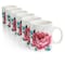 Martha Stewart 16oz Fine Ceramic Decorated Floral 6 Piece Mug Set in White and Pink 128869.01 - alternate 4