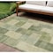 Homeroots 10' X 14' Artichoke Green Geometric Washable Indoor Outdoor Area Rug 608261 - alternate 1