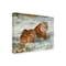 Trademark Fine Art Outdoor Canvas Art David Stribbling 'Tiger in Snow' Wall Art for Patios, or Gardens GRL00337-OC2432WR - alternate 1