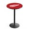 Holland Bar Stool Co 42" Blk Wrinkle Detroit Red Wings Pub Table, 36" dia. Top L214B4236DetRed - alternate 1