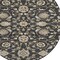 Homeroots 8' Black Brown And Ivory Round Moroccan Washable Indoor Outdoor Area Rug 605147 - alternate 5