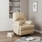 Homeroots 34" Beige Faux Leather Power Massage Lift Assist Recliner 318866 - alternate 2
