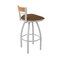 Holland Bar Stool Co Revelle 36in Swivel Extra Tall Bar Stool, Anodized Nickel Finish, Medium Back, Canter Thatch Seat 881 - alternate 4
