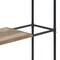 Homeroots 65" Natural And Black Metal and Wood Five Tier Etagere Bookcase 486321 - alternate 5