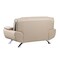 Homeroots 64in Beige And Silver Faux Leather Love Seat 329460 - alternate 5