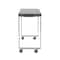 Homeroots 39" Gray and Silver Wood and Stainless Steel Rolling Sled Writing Desk 524924 - alternate 3