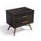 Homeroots Modern Dark Brown Recycled Pine Nightstand with Antique Fittings 473019 - alternate 4