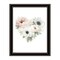 Homeroots Floral Heart Black Framed Print Wall Art 529825 - alternate 4