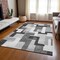 Homeroots 3' X 5' Silver Ivory And Charcoal Geometric Washable Indoor Outdoor Area Rug 613241 - alternate 3