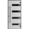 Vdomdoors Front Exterior Prehung Steel Door Ronex0131 Black Enamel Stainless Inserts Entry Metal Modern RONEX0131EXD-BLK-W36 x H80-LH-I - alternate 1