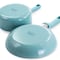 Spice By Tia Mowry Savory Saffron 7 Piece Nonstick Aluminum Cookware Set with Utensils in Light Blue 96286.07RR - alternate 3