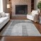 Homeroots 10' X 14' Gray Silver And Charcoal Geometric Washable Indoor Outdoor Area Rug 582721 - alternate 4