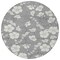 Homeroots 8' Gray And Ivory Round Floral Washable Indoor Outdoor Area Rug 599888 - alternate 3