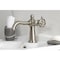 Kingston Brass One-Handle Single-Hole Bathroom Faucet with Knurled Handle and Push Pop-Up Drain, Brushed Nickel KS3548RKZ - alternate 2