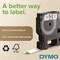 Dymo D1 Standard Labels, 0.50in x 23 ft, Black Print on Clear Tape 45110 - alternate 3