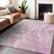 Homeroots 8' X 10' Pink And Silver Abstract Washable Indoor Outdoor Area Rug 618373 - alternate 4
