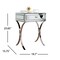 Homeroots 24" Stainless Steel and Mirror Nightstand 475782 - alternate 2