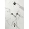Kingston Brass Double-Handle Tub and Shower Faucet with Knurled Handle, Polished Nickel KBX8146KNL - alternate 2