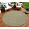 Homeroots 8' Green And Gold Round Abstract Indoor Outdoor Area Rug 572567 - alternate 4