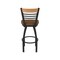 Holland Bar Stool Co Eleanor 36in Swivel Extra Tall Bar Stool, Black Wrinkle Finish, Medium Back and Canter Thatch Seat 880 - alternate 4