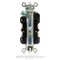 Leviton PlugsandReceptacles, 20A, 125VAC, Blk, Nylon 16362-E - alternate 3