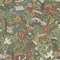 A-Street Prints Bygga Bo Green Woodland Village Wallpaper 4111-63003 - alternate 1