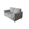Homeroots 61in Light Gray And Black Linen Loveseat 515733 - alternate 1