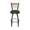Holland Bar Stool Co Eleanor 36in Swivel Extra Tall Bar Stool, Black Wrinkle Finish, Medium Back and Canter Pine Seat 880 - alternate 5
