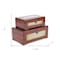 Homeroots Set of Two Brown Wood Box With Lid, 2PK 489384 - alternate 3