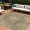 Homeroots 9' X 12' Brown And Beige Medallion Washable Indoor Outdoor Area Rug 616452 - alternate 1