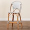 Bali & Pari Genica Classic French Two-Tone Black and White Weaving and Natural Rattan Bar Stool 251-13959-ZORO - alternate 7