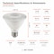 Euri Lighting PAR30 Short Neck LED Bulbs, 11W, 975 lm, 75W Eq., 5000K, E26, CEC/UL, 2PK EP30-11W5050cecs-2 - alternate 2