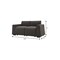 Homeroots 36" Dark Brown Fabric Sofa 568285 - alternate 4