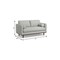Homeroots 72" Gray Fabric Sofa With Ottoman With Brown Legs 641063 - alternate 6