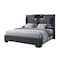 Global Furniture Usa Contemporary Oscar Dark Grey 8 King Bed No Wood Trim 8015 - alternate 2