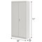 Sandusky Lee Light Duty Welded Steel Storage Cabinet, 36x18x72, Dove Gray VF41361872-05 - alternate 2