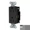 Hubbell Wiring Device-Kellems Straight Blade Receptacle, 5-15R, 15 A, 125V AC, 2 Pole, 3 Wire, Surface Mount, Grounded HBL2152STBK - alternate 2
