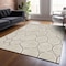 Homeroots 3' X 5' Beige And Brown Abstract Washable Indoor Outdoor Area Rug 600510 - alternate 6