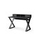 Homeroots 51" Black Solid Wood Writing Desk With Two Drawers 372198 - alternate 2