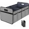 Simple Deluxe Car Trunk Organizer, Collapsible 2 Compartments Trunk Storage, Anti-slip Design, Made of Waterproof AAORGNTRUNK2OXGRY - alternate 1