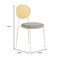 Leisuremod Euston Velvet Dining Chair with Woven Rattan Backrest & Stainless Frame, 2PK ECW17GR2 - alternate 5