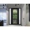 Vdomdoors Front Exterior Prehung FiberGlass Door Clear Glass See-through / Manux 8555 Matte Black Clear Glass MANUX8555EXD-BLK-W16+30+16 x H80-RH - alternate 1