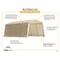 Shelterlogic AutoShelter 10 x 20 x 8 ft Sandstone 62680 - alternate 8