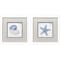 Homeroots Set Of Two Azure Shell White Framed Wall Art, 2PK 653898 - alternate 1