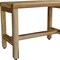 Homeroots Compact Rectangular Teak Shower Outdoor Bench With Shelf In Natural Finish 376748 - alternate 4