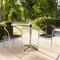 Flash Furniture Square Table Set, 23.5 W, 23.5 L, 27.5 H, Aluminum, Plastic, Rattan, Stainless Steel, Grey TLH-ALUM-24SQ-020CHR2-GG - alternate 5