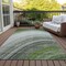 Homeroots 5' X 8' Green And Artichoke Green Abstract Washable Indoor Outdoor Area Rug 577302 - alternate 6