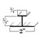 Brunner Aluminum Divider Reveal Trim, 3/4" Reveal, Fits 3/4", 6063-T8 6 Foot Satin Anodized G751 S6 - alternate 2